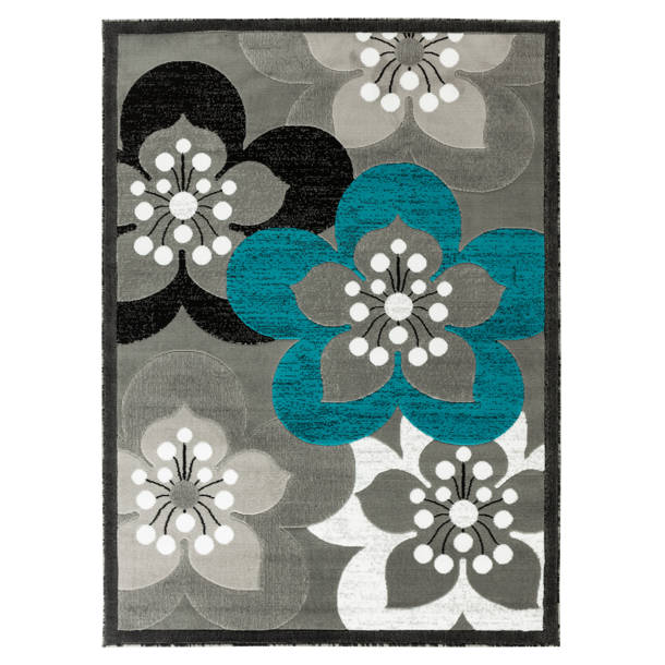 Ebern Designs Kimbrel Performance Gray Rug & Reviews Wayfair